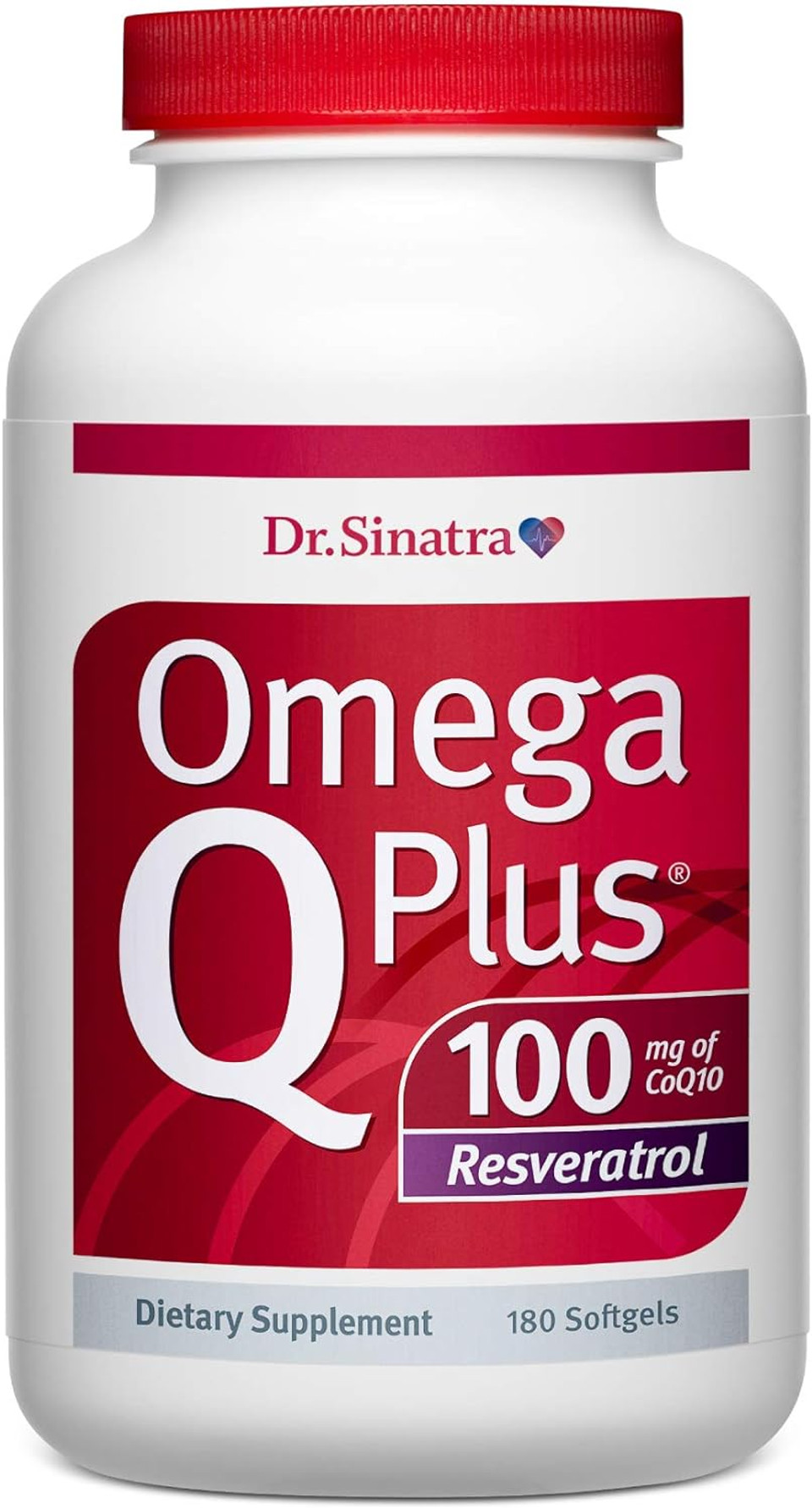 Dr. Sinatra Omega Q Plus 100 Resveratrol  Omega-3 Supplement Supports Heart Health And Provides Antioxidant Power With 100Mg Of Coq10 And Resveratrol (180 Softgels)