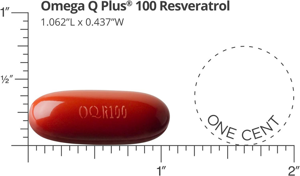 Dr. Sinatra Omega Q Plus 100 Resveratrol  Omega-3 Supplement Supports Heart Health and Provides Antioxidant Power with 100mg of CoQ10 and Resveratrol (180 softgels)