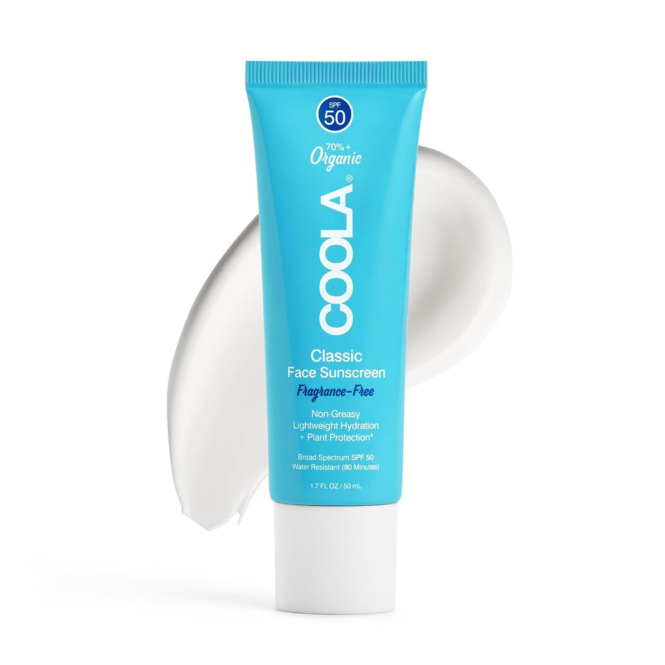 Coola Organic Face Sunscreen Spf 50 Sunblock Lotion, Dermatologist Tested Skin Care For Daily Protection, Vegan And Gluten Free, Fragrance Free, 1.7 Fl Oz