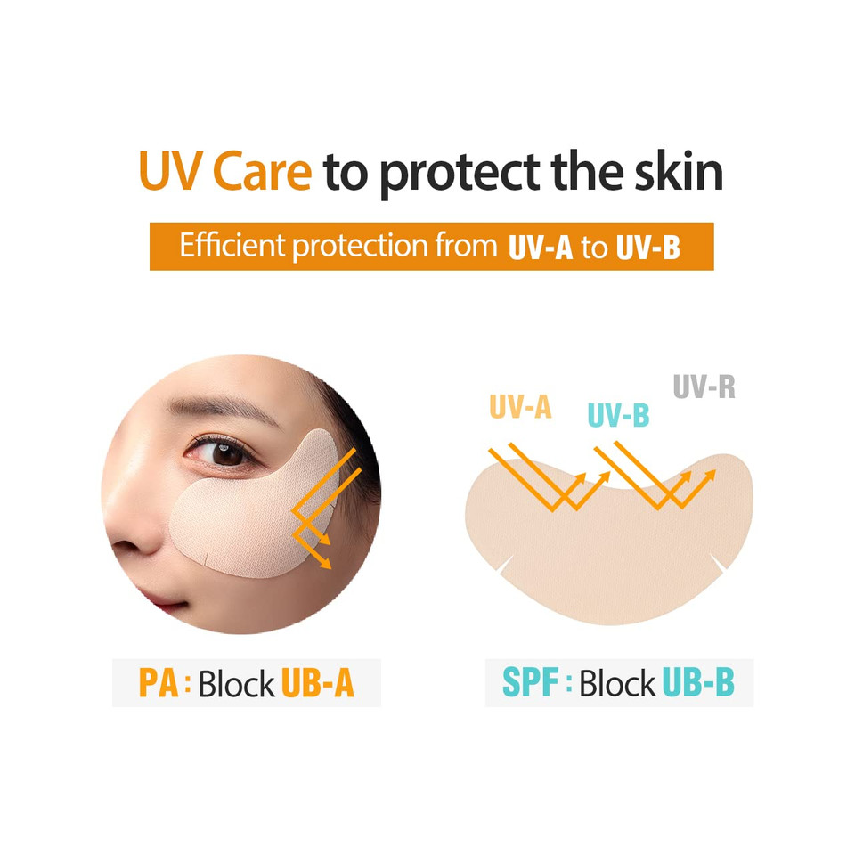 Dashu Daily Uv Cut Golf Patch 5Pairs - For Outdoor Activities, Sunblock Patches, Skin Soothing Ingredients, Anti-Freckle, Uv Protection, Easy Peel Offã¢Â
