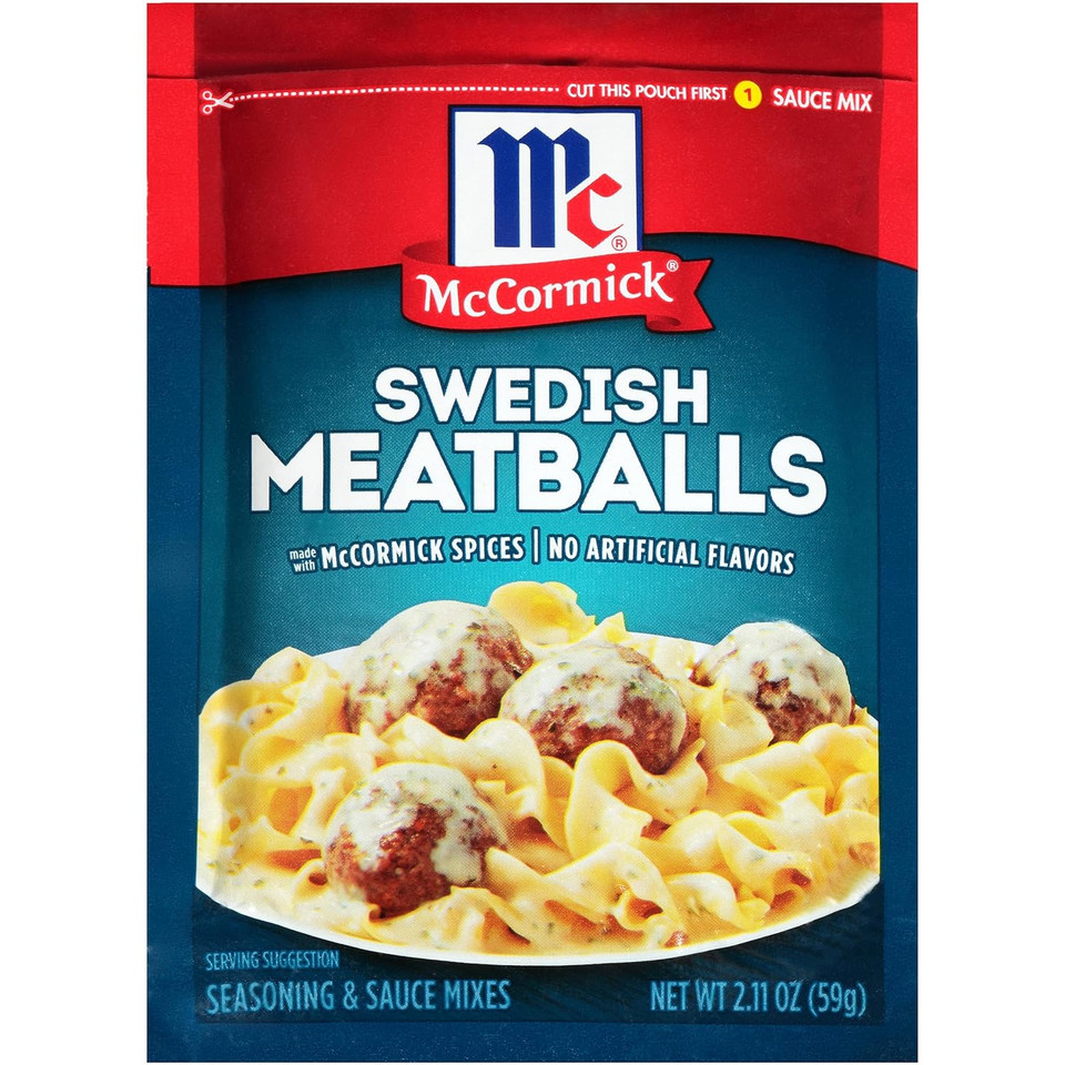 Mccormick Swedish Meatballs Seasoning & Sauce Mixes, 2.11 Oz (Pack Of 6)