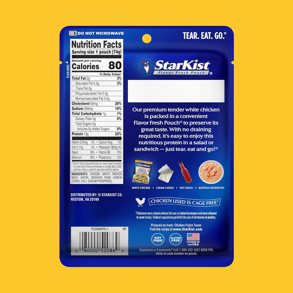 StarKist Premium White Chicken - 2.6 oz Pouch (Pack of 1)