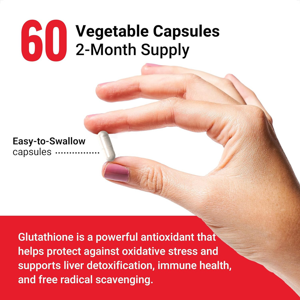 Force Factor Glutathione Supplement, Antioxidant Supplement With Reduced Glutathione 500Mg For Superior Absorption And Efficacy, Active Form, Vegan, Non-Gmo, 60 Vegetable Capsules
