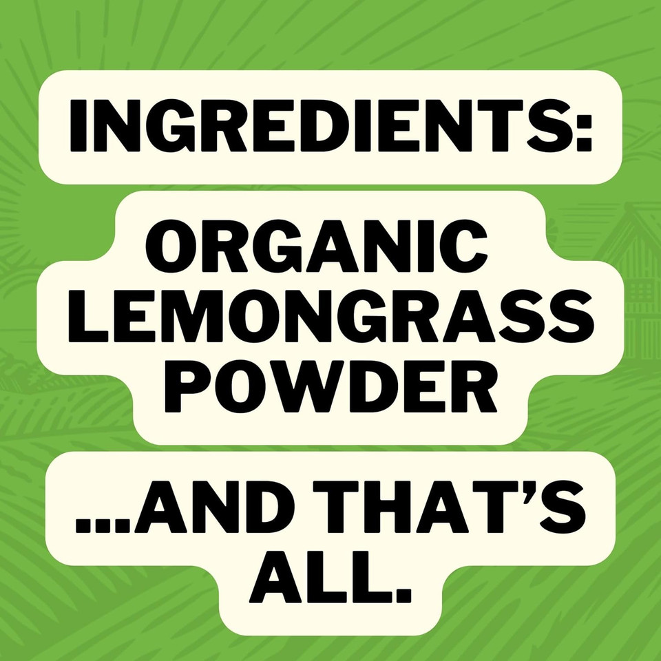 Freshjax Organic Lemongrass Powder For Cooking (3.4 Oz Bottle) Certified Organic, Non Gmo, Gluten Free, Keto, Paleo, No Preservatives Lemon Grass Herbs | Handcrafted In Jacksonville, Florida