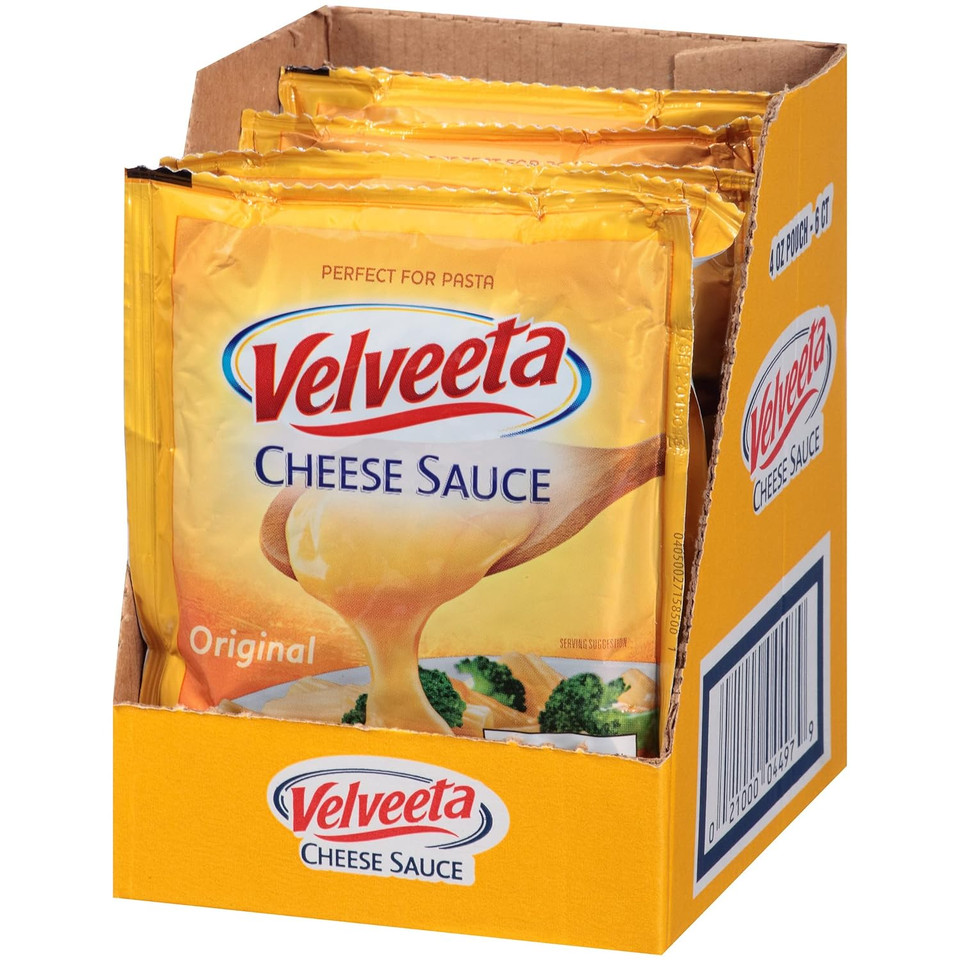 Velveeta Original Cheese Sauce Pouches (24 Ct Pack, 4 Boxes Of 6 Pouches)