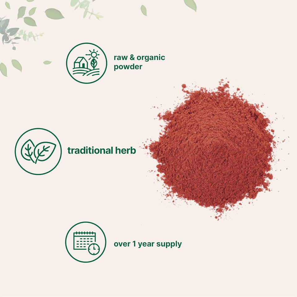 Micro Ingredients Organic Red Yeast Rice Powder, 8 Ounce (1 Year Supply), Non-Gmo, Vegan Friendly