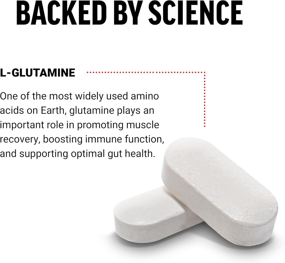 Force Factor L-Glutamine 1000Mg Tablets, Glutamine For Muscle Recovery, Healthy Muscle Function, And Immunity, Vegan, Non-Gmo, 100 Tablets