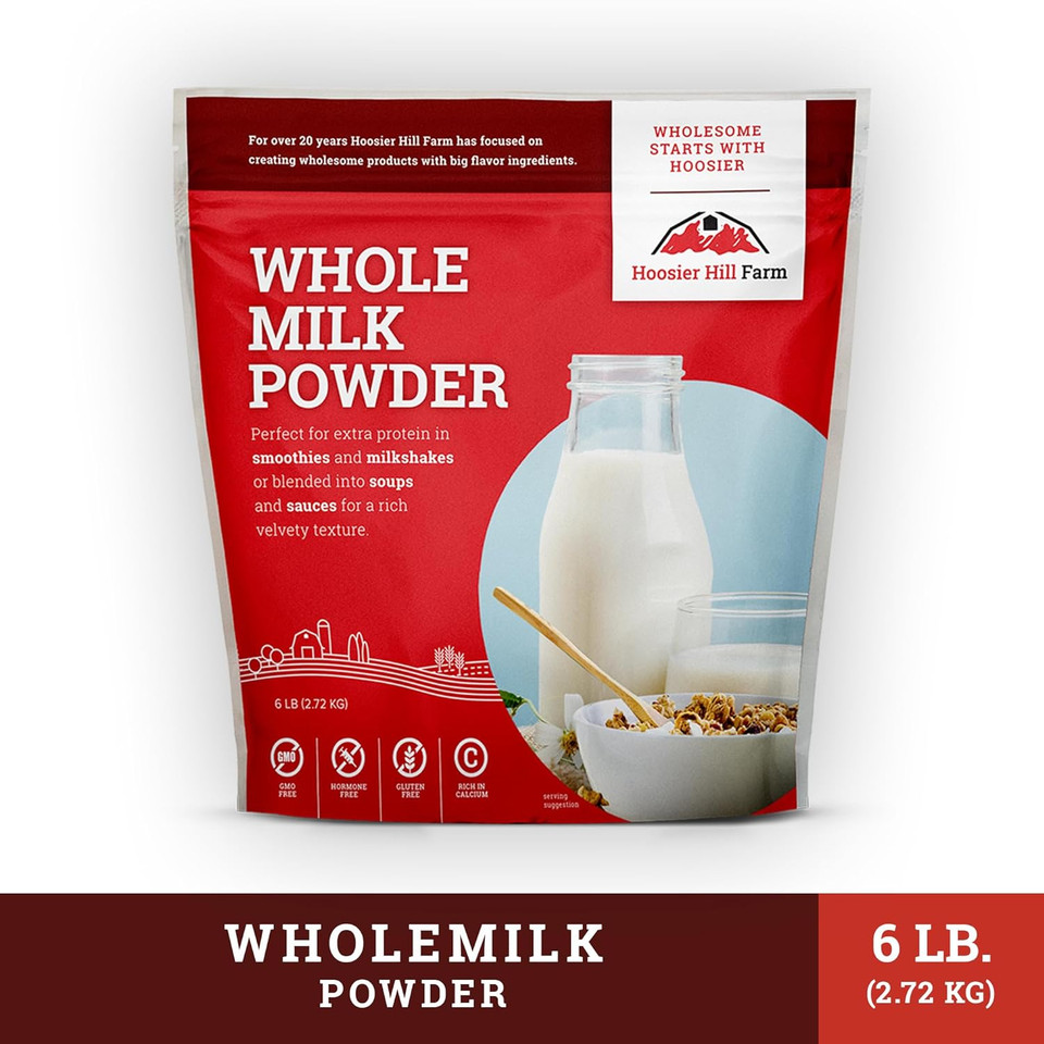 Hoosier Hill Farm Whole Milk Powder, 6Lb, (Pack Of 1)