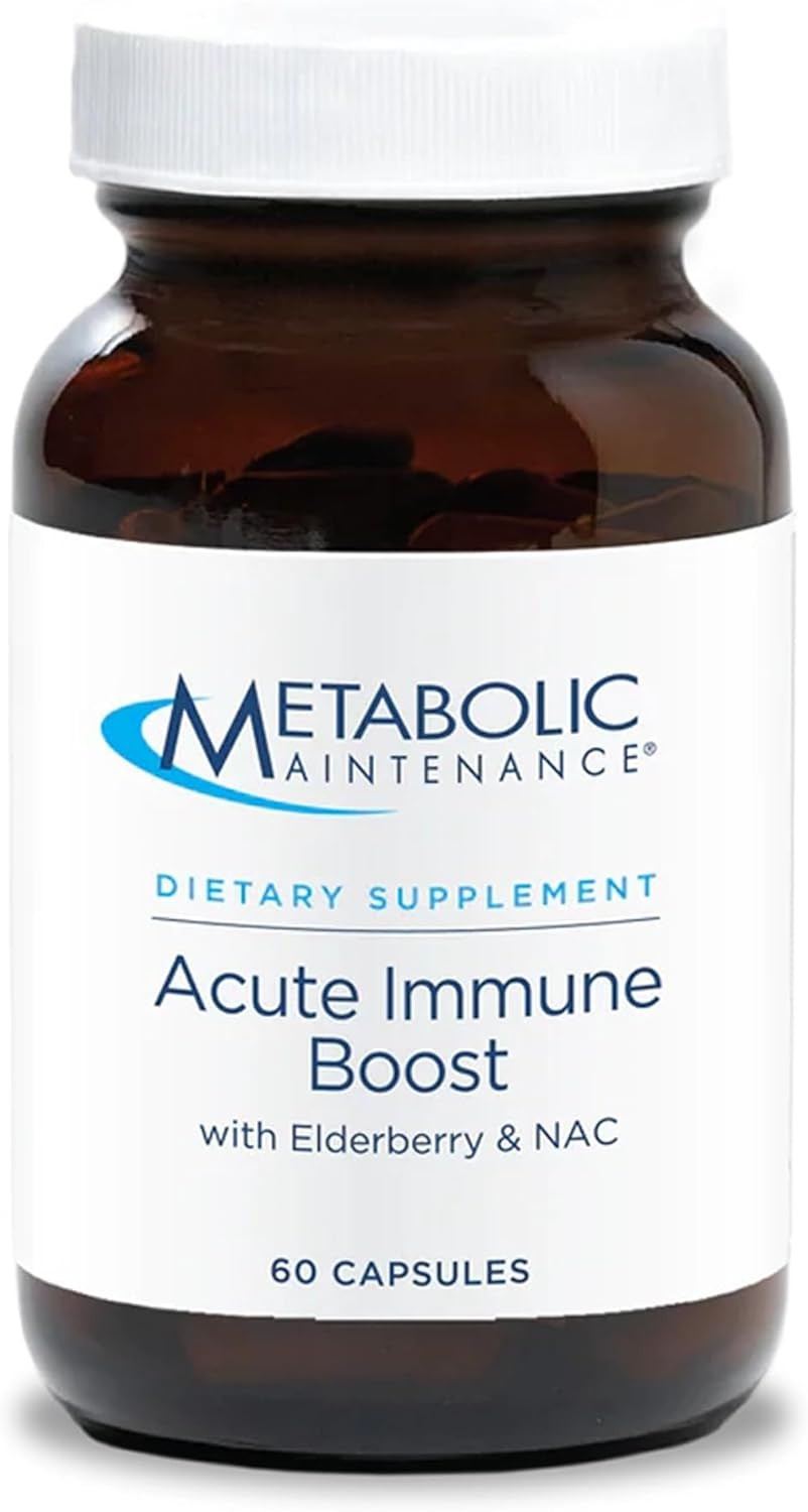 Metabolic Maintenance Acute Immune Boost - Immune Support Supplement With Vitamins D, C, Zinc - Elderberry Herbal Blend With Nac To Help Support Upper Respiratory Health (60 Capsules)