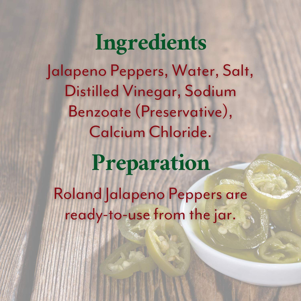 Roland Foods Nacho Sliced Jalapeno Peppers, Specialty Imported Food, 1-Gallon Jar