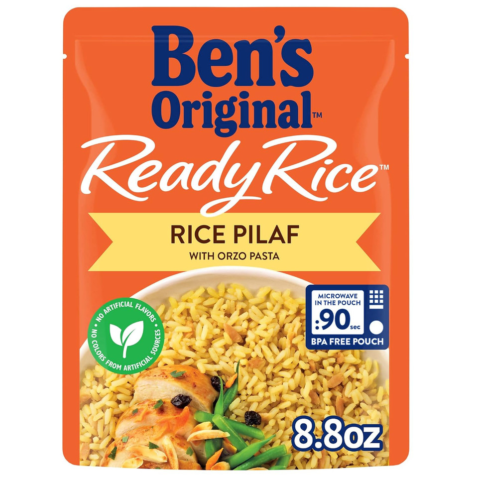 Ben'S Original Ready Rice Rice Pilaf Flavored Rice, Easy Dinner Side, 8.8 Oz Pouch (Pack Of 12)