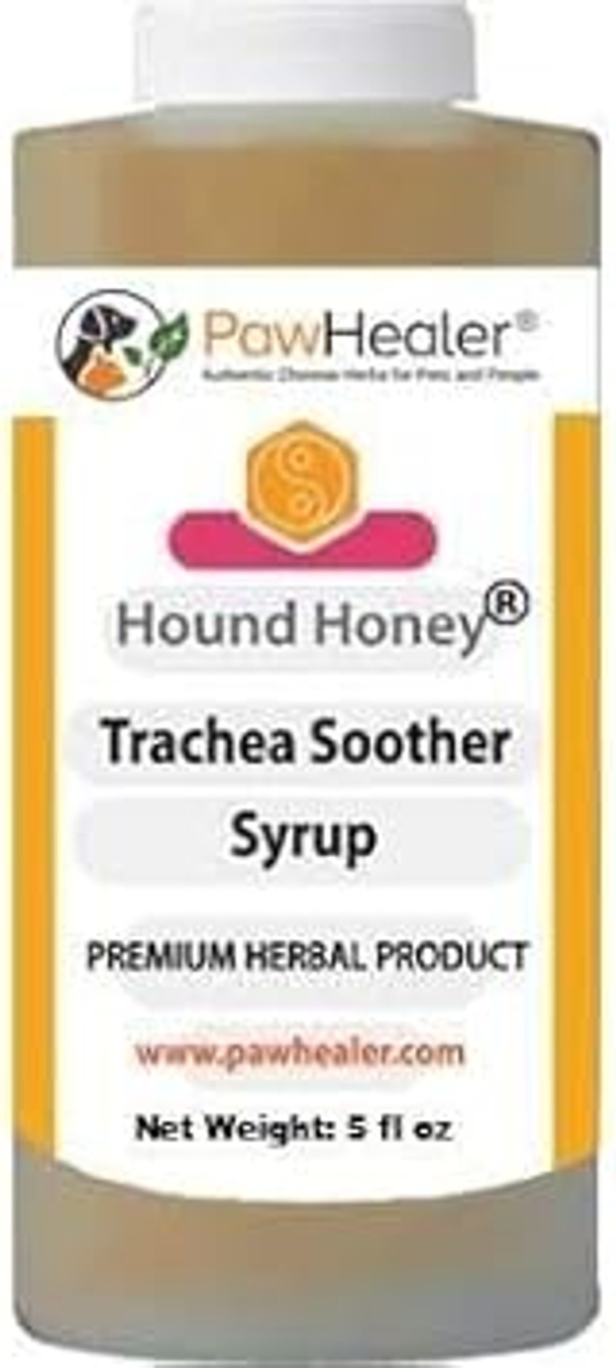 PawHealer® Hound Honey: Trachea Soother Syrup - 150 ml (5 fl oz) - Natural Herbal Remedy for Symptoms of Collapsed Trachea - Tastes Good - Easy to Administer