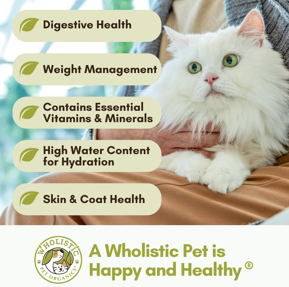 Wholistic Pet Organics Feline Complete: Cat Multivitamins Powder - 8 oz - Immune Support Supplements for Cats - Antioxidants - Organic Pumpkin Flavor (Organic Pumpkin, 8 oz)