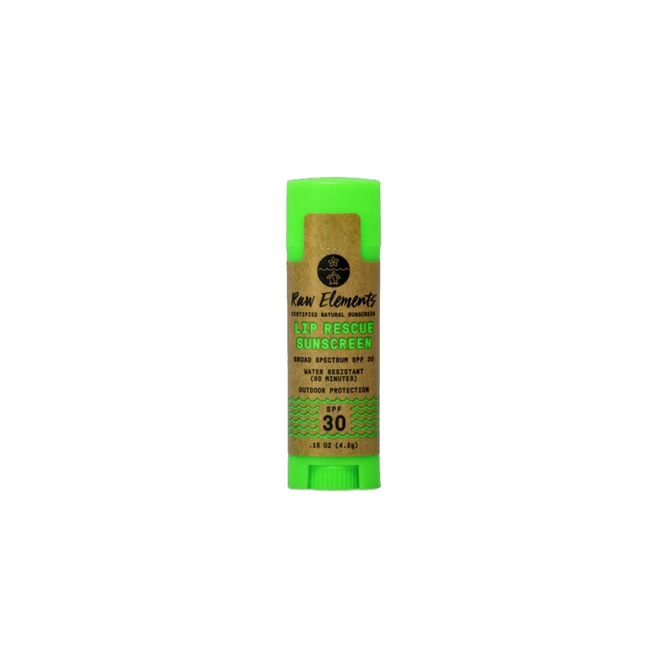 Raw Elements Organic Lip Rescue Zinc Oxide Spf 30+, 0.15Ozlip Rescue Spf0.15 Ounce (Pack Of 1)