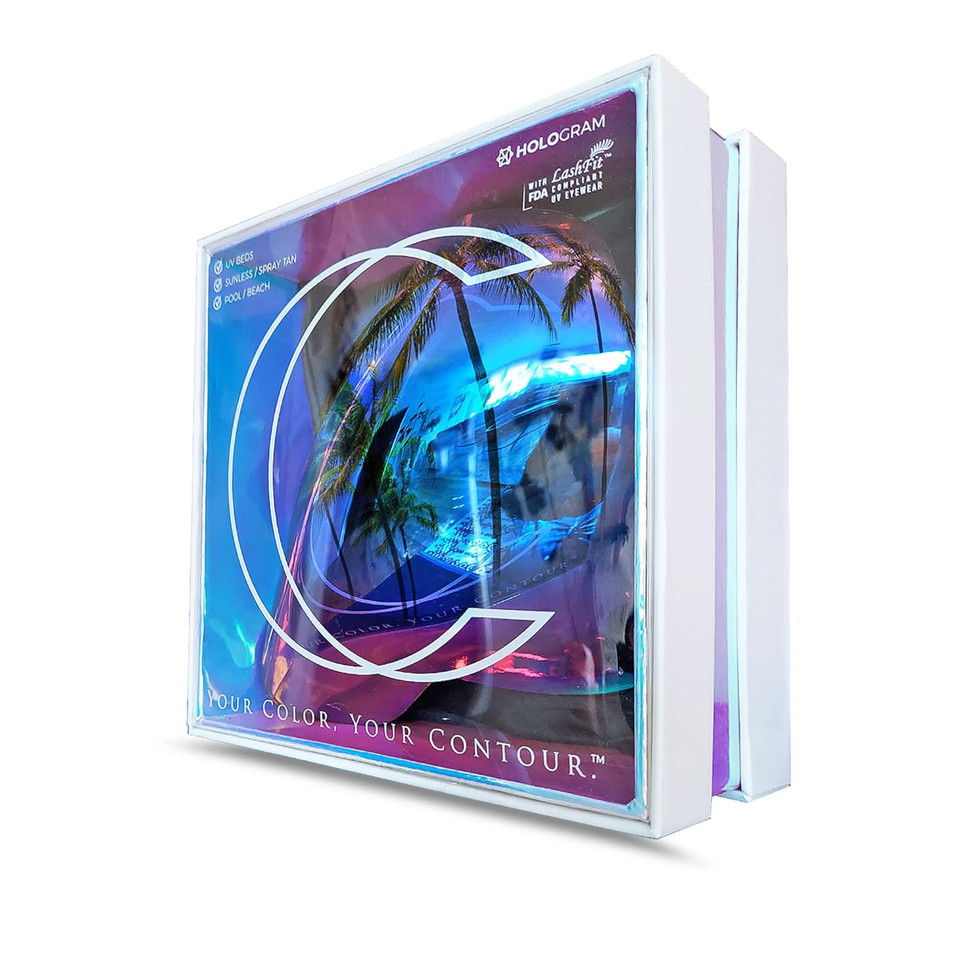 California Contour V2 Tanning Goggles Shield, Protect Your Face And Get A Glowing Contour, For Spray Tan & Uv