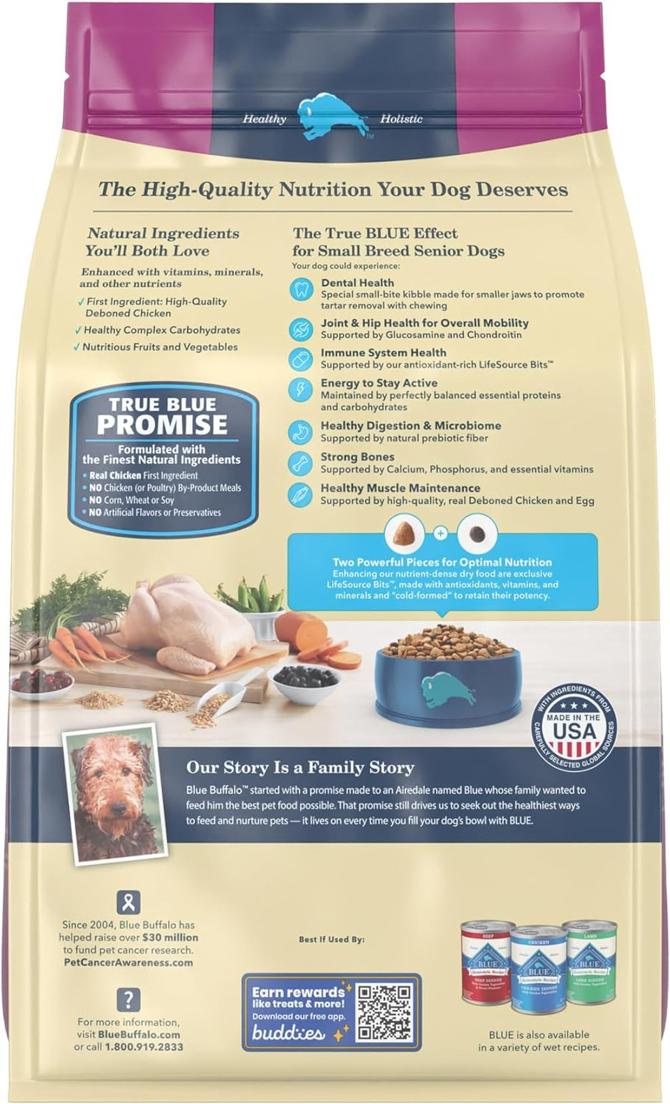 Blue Buffalo Life Protection Formula Natural Senior Small Breed Dry Dog Food, Chicken And Brown Rice 5-Lb Trial Size Bag Blue Buffalo Life Protection Formula Natural Senior Small Breed Dry Dog Food, Chicken And Brown Rice 5-Lb Trial Size Bag