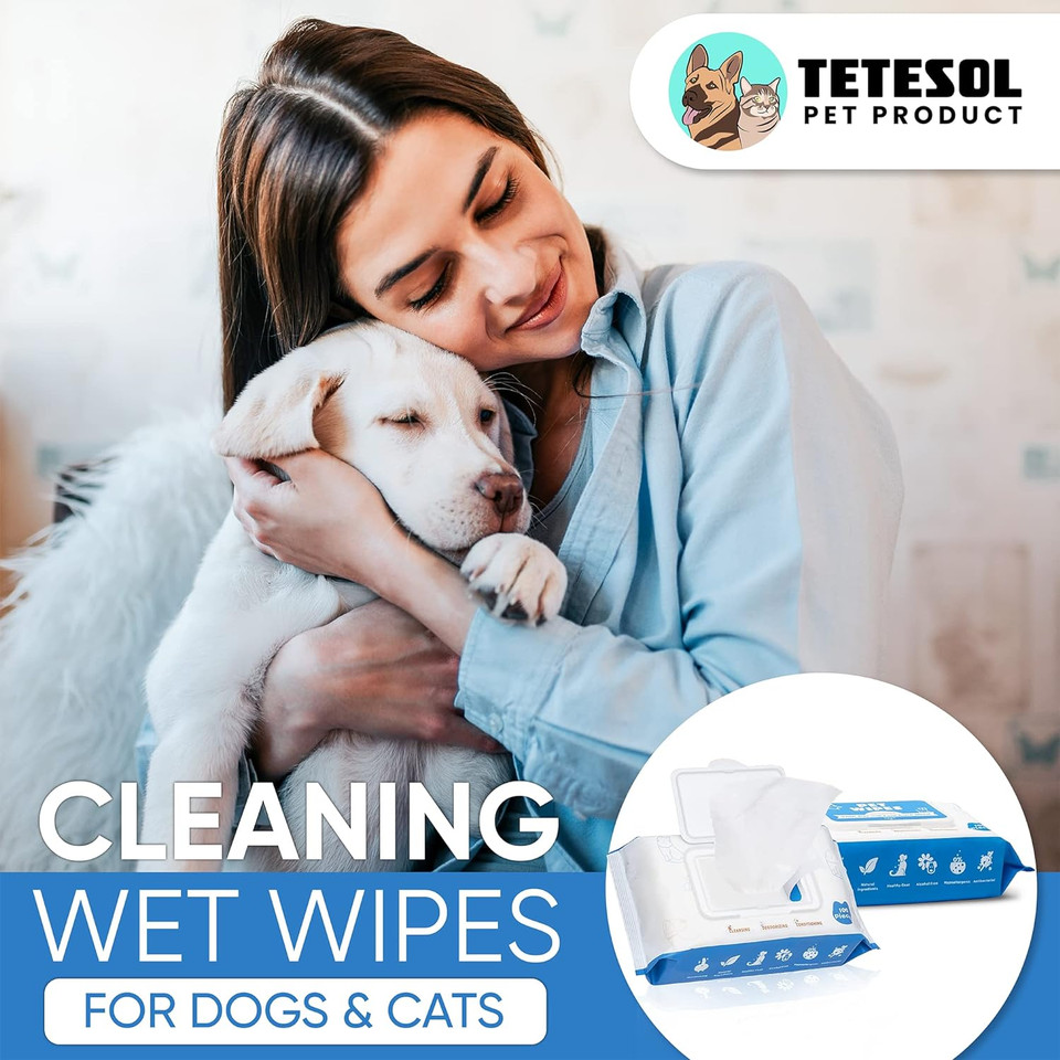Dog Wipes For Dogs Cats, 600 Count All Purpose Cleaning Pet Wipes, Dog Ear Wipes, Quick Easy Grooming For Bums, Body, Paws, Eyes, For A Easy & Speedy Freshen-Up, 6 Travel Pack Of 600 Wipes