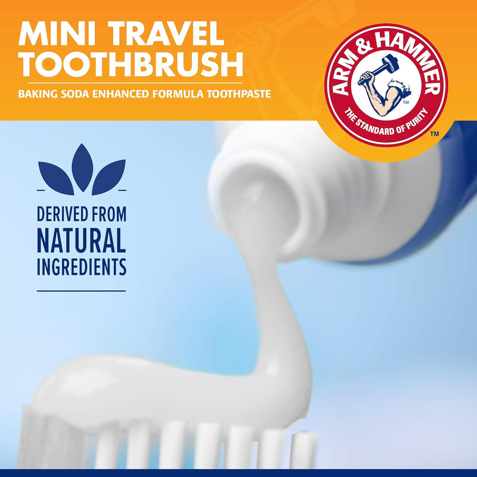 Arm & Hammer For Pets Clinical Care Travel Dental Kit For Dogs In Vanilla Ginger Flavor | Dog Toothbrush And Toothpaste Set Safe For All Dogs | All In One Solution To Dog Teeth Cleaning