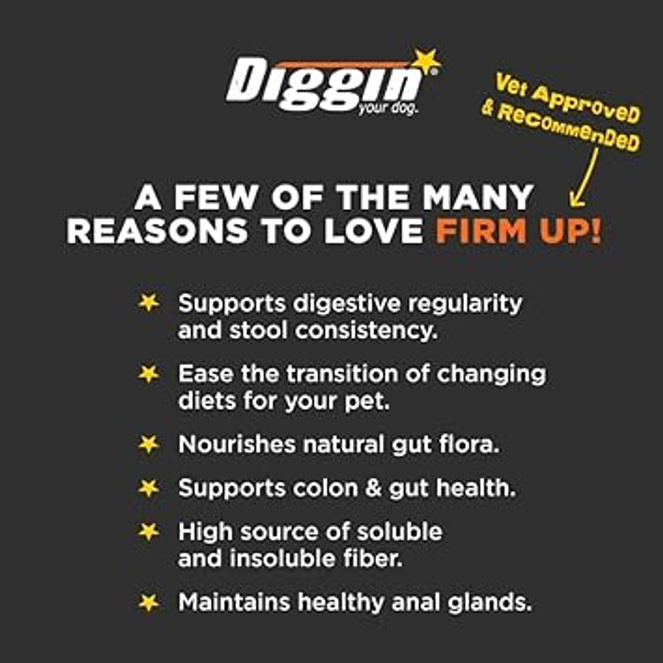 Digginã¢Â Your Dog Firm Up Pumpkin For Dogs & Cats, 100% Made In Usa, Pumpkin Powder For Dogs, Digestive Support, Apple Pectin, Fiber, Healthy Stool, 8 Oz
