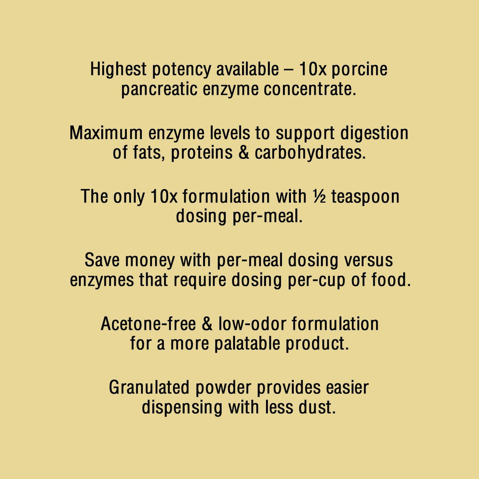 | 10X Digestive Enzymes For Dogs - 8.8 Ounces (250 Grams)