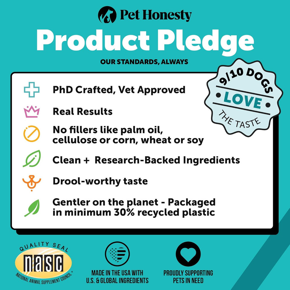 Pet Honesty Hemp Calming Chews For Dogs - Dog Anxiety Relief, Dog Calming Treats With Hemp + Valerian Root, Melatonin For Dogs - Helps Aid With Thunder, Fireworks, Chewing & Barking (Beef Liver)