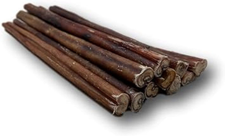 Top Dog Chews - 12 Inch Standard 12 Pack Bully Sticks, Long Lasting, 100% Natural Beef, Free Range Grass Fed, High Protein, Supports Dental Health Dog Treat, 12 Pack