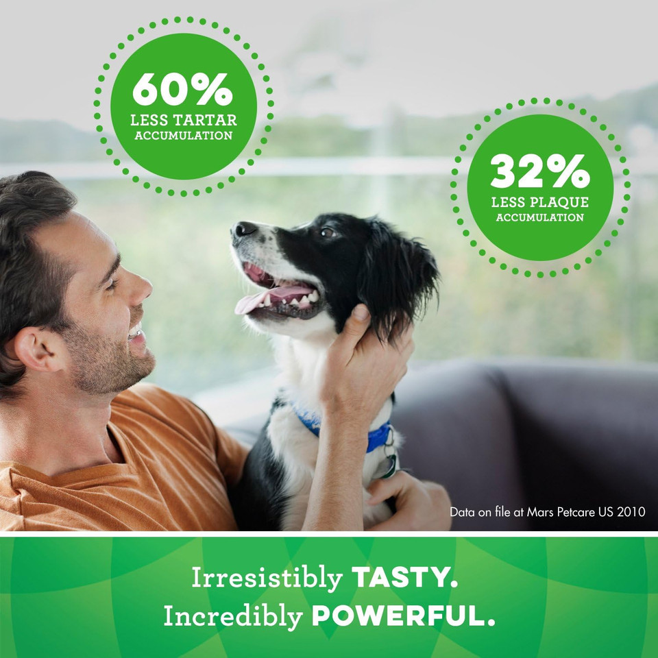 Greenies Teenie Natural Dog Dental Care Chews Oral Health Dog Treats 3-Flavor Variety Pack, (3) 12 Oz. Pouches, 129 Total Treats,Green