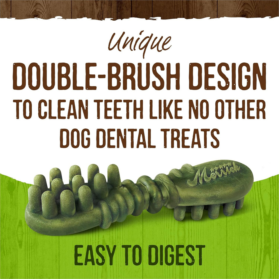 Merrick Fresh Kisses Natural Dental Chews Infused With Coconut And Botanical Oils For Large Dogs Over 50 Lbs - 22 Ct. Box