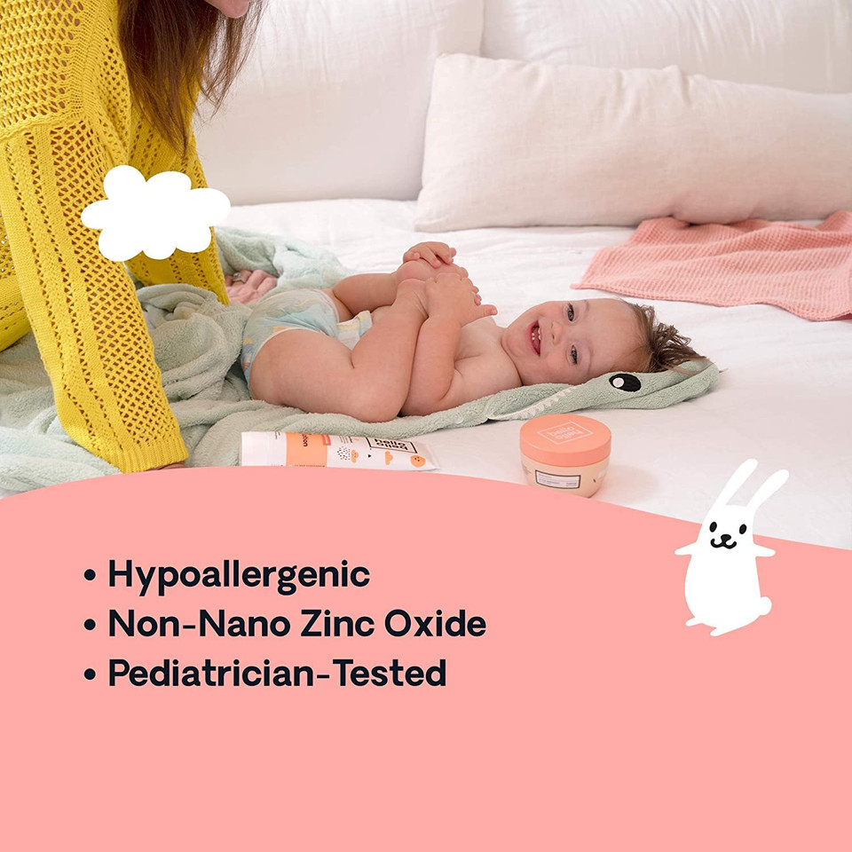 Hello Bello Diaper Rash Cream, Vegan Cruelty-Free Non-Nano Zinc Oxide, 4 Fl. Oz (Pack Of 3)