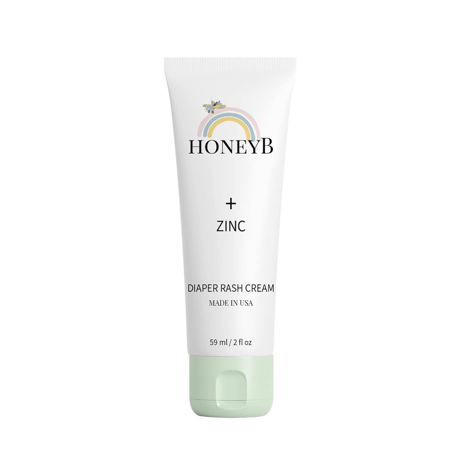 Honeyb Diaper Rash Cream With Zinc And A Powerful Blend Of Natural Ingredients  Non-Toxic Formula, 2 Fl Oz