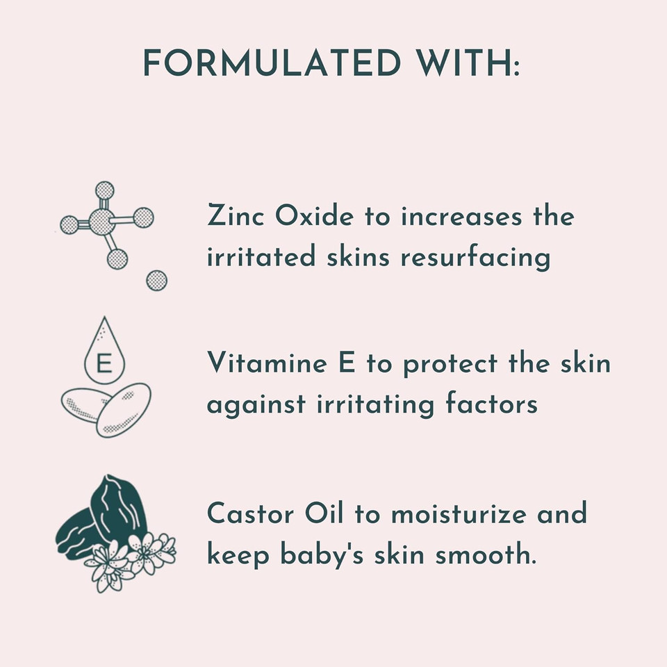 Honeyb Diaper Rash Cream With Zinc And A Powerful Blend Of Natural Ingredients  Non-Toxic Formula, 2 Fl Oz