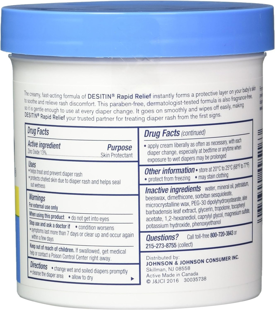 Desitin Rapid Relief Creamy Jar, 16-Ounce (Pack Of 4)
