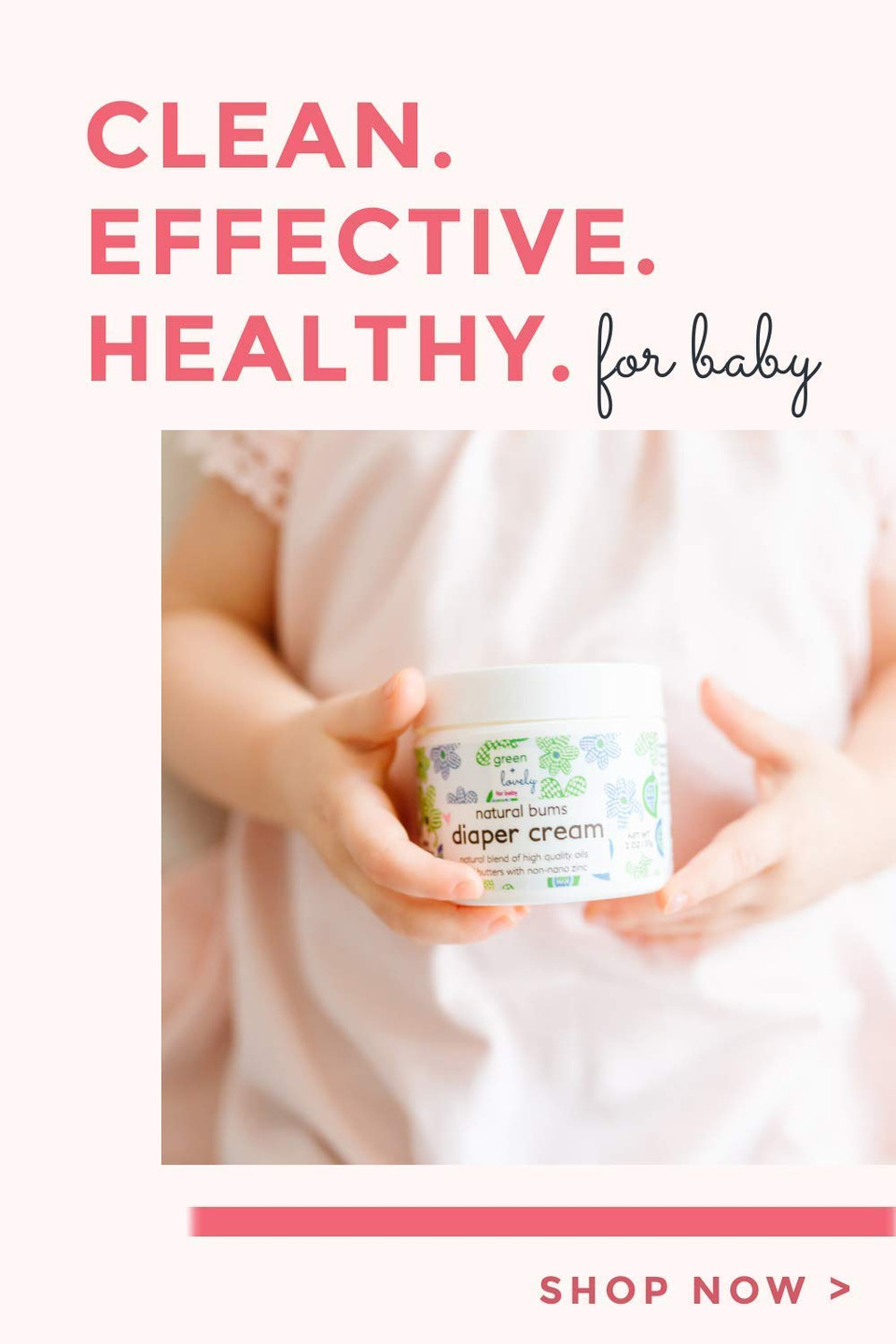 Natural Bums Diaper Rash Cream {Chemical Free}, Made With Organic Shea Butter & Coconut. Calming Lavender Chamomile. Non-Nano. High Grade