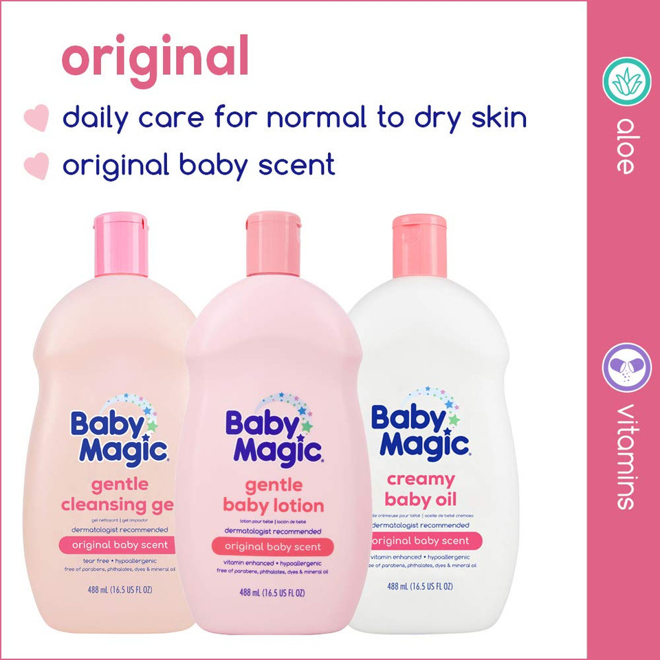 Baby Magic Gentle Baby Lotion Original Baby Scent 16.5 Oz