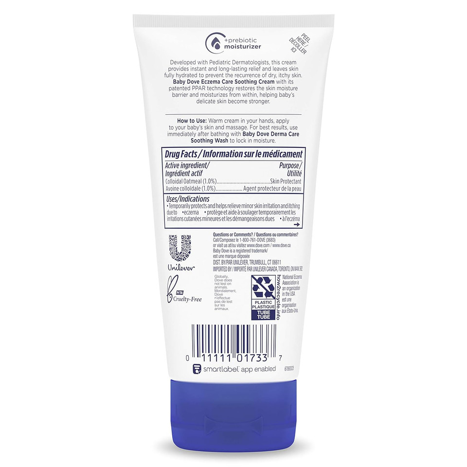 Baby Dove Soothing Cream Lotion To Soothe Delicate Skin Eczema Care No Artificial Perfume Or Color, Paraben & Phthalate Free,5.1 Ounce (Pack Of 3) Baby Dove Soothing Cream Lotion To Soothe Delicate Skin Eczema Care No Artificial Perfume Or Color, Paraben & Phthalate Free,5.1 Ounce (Pack Of 3)