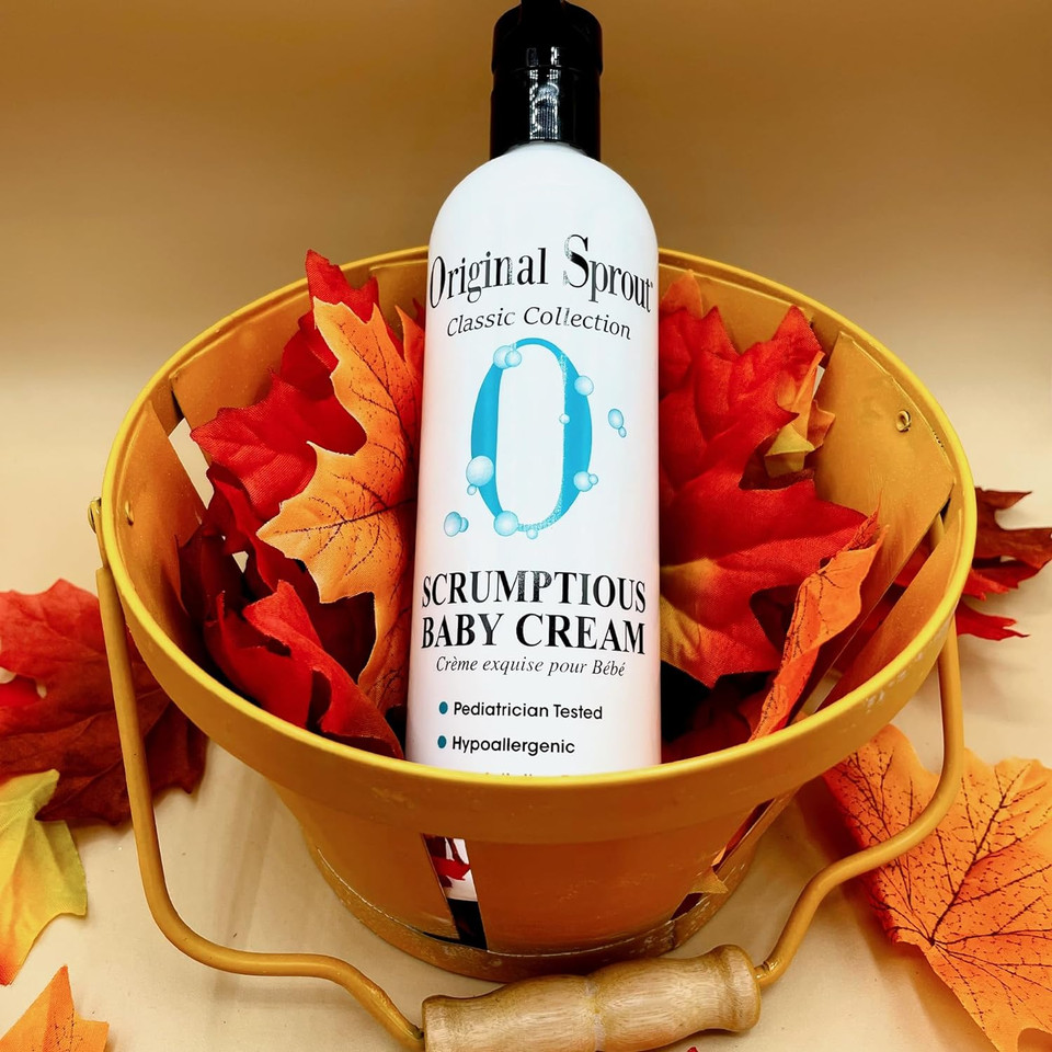 Original Sprout Scrumptious Baby Cream, Baby Lotion & Butt Cream With Zinc, Diaper Rash Cream For Babyã¢ÂS Sensitive Skin, 32 Oz. Bottle