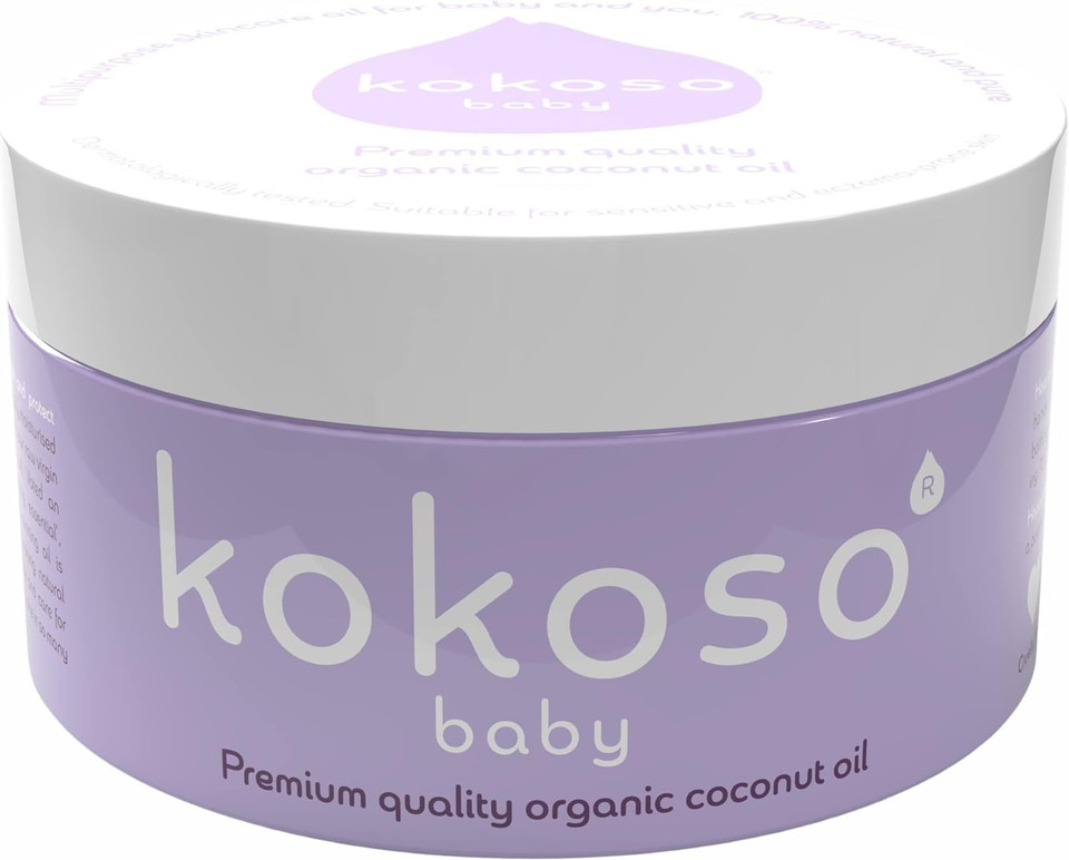 Baby Organic Coconut Oil  Moisturising 100% Natural Baby Oil For Baby Massage, Dry, Sensitive And Normal Baby Skin  168G