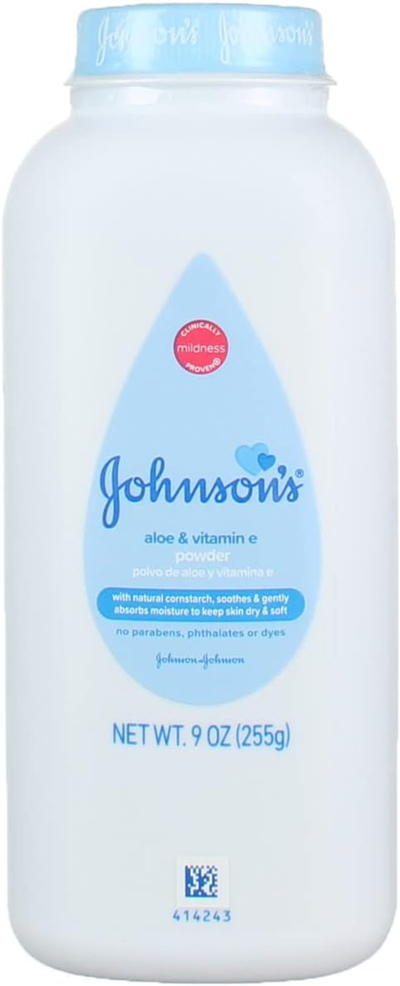 Johnson'S Baby Powder With Naturally Derived Cornstarch Aloe & Vitamin E, Hypoallergenic, 9 Oz (Pack Of 3)