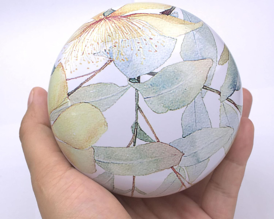 Topwon Powder Case With Powder Puff For Body Powder Container Dusting Powder Case For Baby&Mom (Gloden Flower)