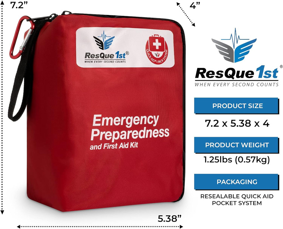First Aid Kit For Home And First Aid Kit For Car - Travel First Aid Kit And Camping Gear - Travel Size Hiking First Aid Kit And First Aid Bag - Emergency Preparedness Items And First Aid Kit Survival