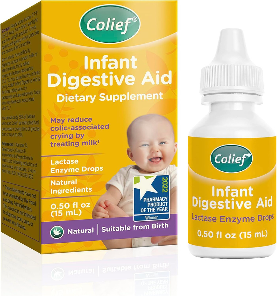 Colief Infant Digestive Aid | Gas Drops For Babies | Natural & Safe Infant Gas Relief | Reduces Baby Colic, Tummy Bloating, Fussing & Crying (0.24) Colief Infant Digestive Aid | Gas Drops For Babies | Natural & Safe Infant Gas Relief | Reduces Baby Colic, Tummy Bloating, Fussing & Crying (0.24)