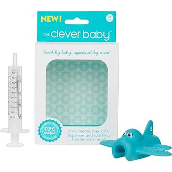Teether And Dispenser In One For Baby - Meet Jet By The Clever Baby - Easy To Hold - Perfect Shape For Baby To Get Relief To Back Teeth - Bpa Free - Great Baby Gift