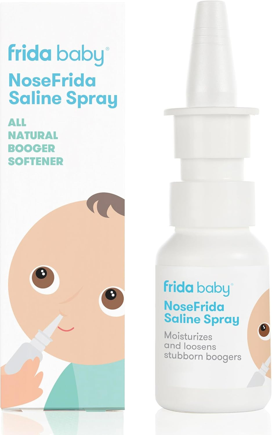 Frida Baby Nosefrida Nasal Saline Spray, Baby Saline Drops + Spray To Soften Nasal Passages, 0.68 Fl Oz