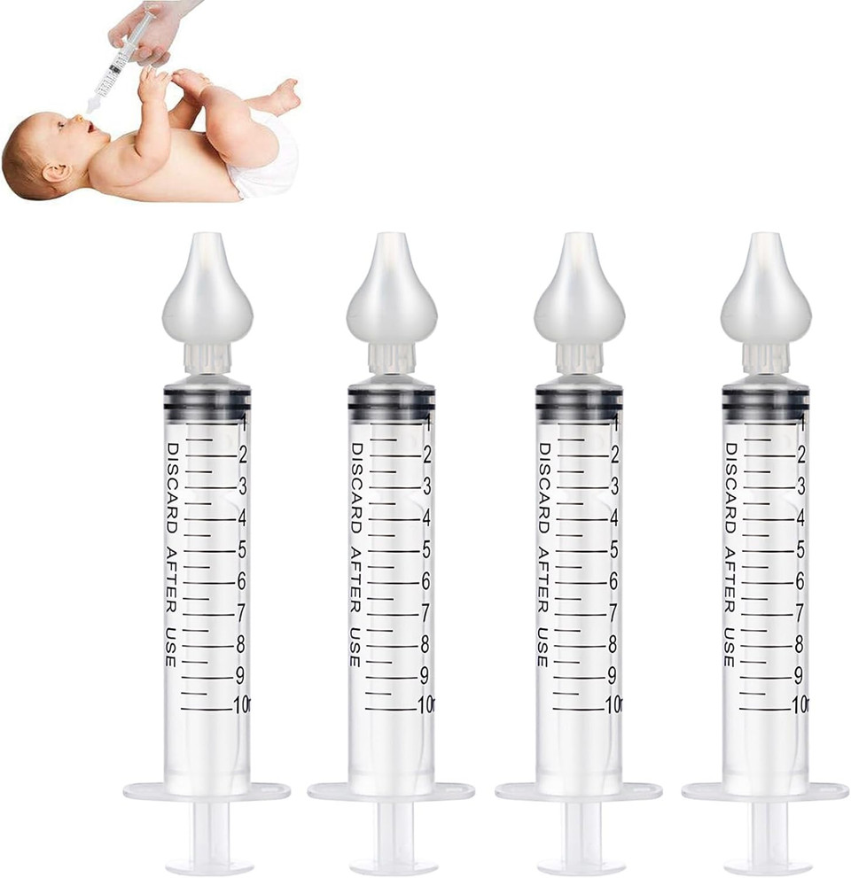 Baby Nasal Aspirator, Sinus Rinse System Professional Baby Nasal Irrigator- Portable Infant Nose Cleaner Quick Rinse Device For Newborn Infants Kids Children- Bpa Free More Convenient, 4 Packs 1
