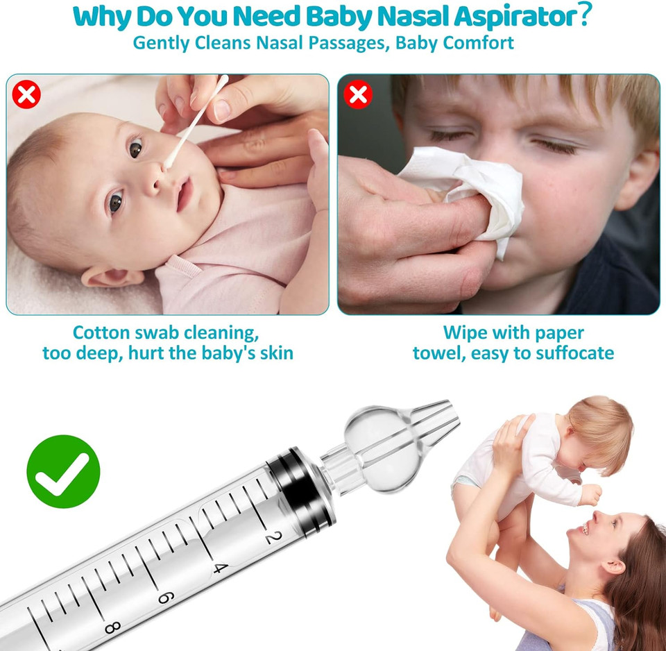 Baby Nasal Aspirator, Sinus Rinse System Professional Baby Nasal Irrigator- Portable Infant Nose Cleaner Quick Rinse Device For Newborn Infants Kids Children- Bpa Free More Convenient, 4 Packs 1