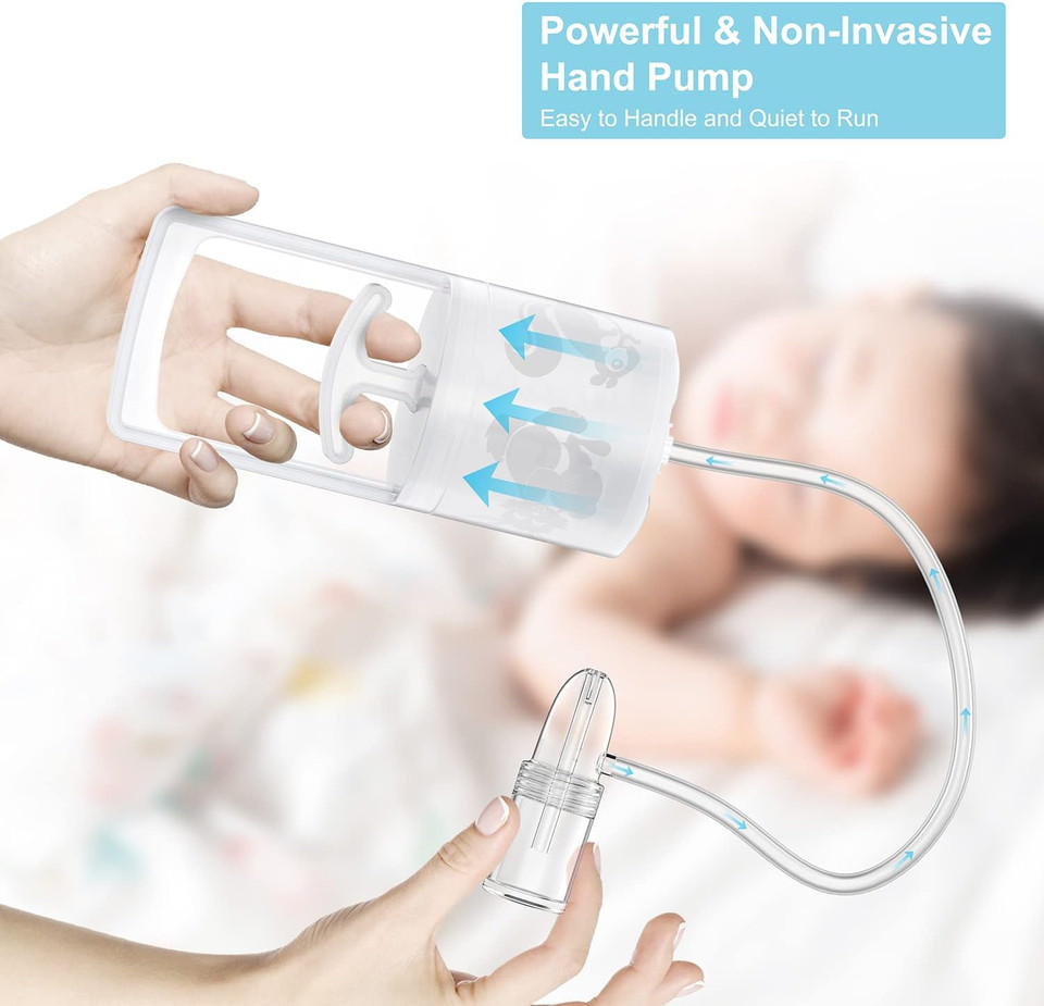Nasal Aspirator For Baby And Toddler By Chiboji | Nose Clearing With Hand Pump And Non-Invasive Tip For Quick, Quiet Suction | Clear Clogged Passages, Stoppages, And Boogers