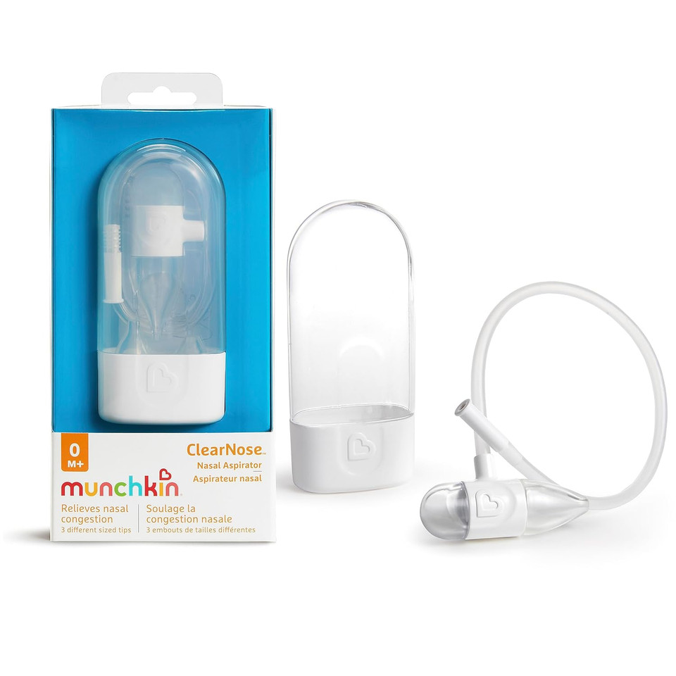 Munchkinã¢Â® Clearnoseã¢Â Baby Nasal Aspirator - No Filters Needed, Gentle Nose Sucker For Baby Snot, Clear/White
