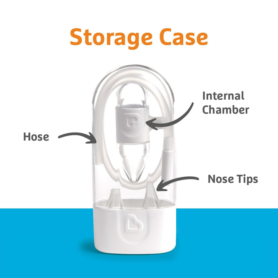 Munchkinã¢Â® Clearnoseã¢Â Baby Nasal Aspirator - No Filters Needed, Gentle Nose Sucker For Baby Snot, Clear/White
