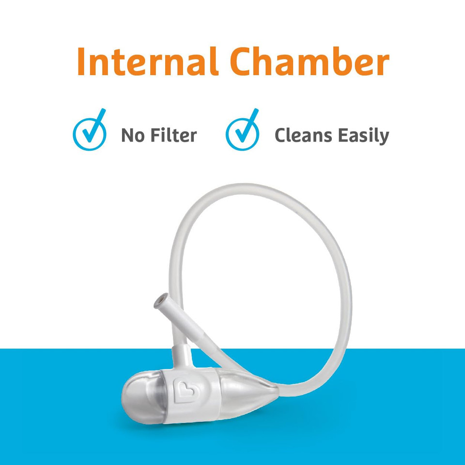 Munchkinã¢Â® Clearnoseã¢Â Baby Nasal Aspirator - No Filters Needed, Gentle Nose Sucker For Baby Snot, Clear/White