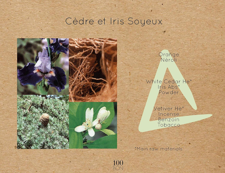 100Bon Cedre & Iris Soyeux  Silky Iris And Cedar Fragrance For Women Or Men  Invigorating Organic Fragrance With Sweet, Woody & Floral Fragrance - 100% Natural Fragrance Spray, 1.7 Fl Oz 100Bon Cedre & Iris Soyeux  Silky Iris And Cedar Fragrance For Women Or Men  Invigorating Organic Fragrance With Sweet, Woody & Floral Fragrance - 100% Natural Fragrance Spray, 1.7 Fl Oz